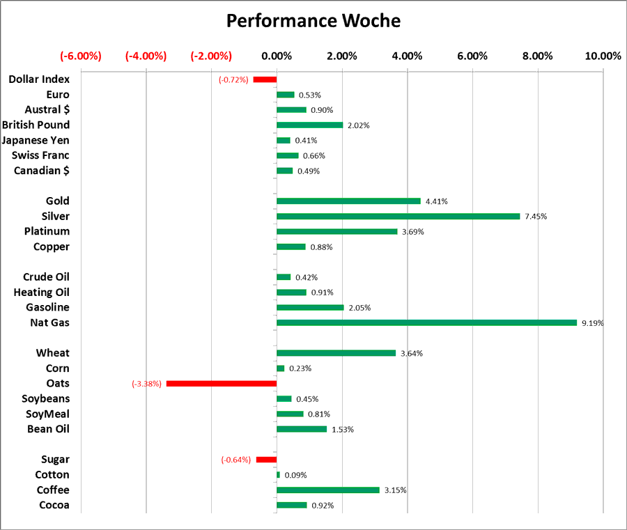 Rohstoffe Performance Woche